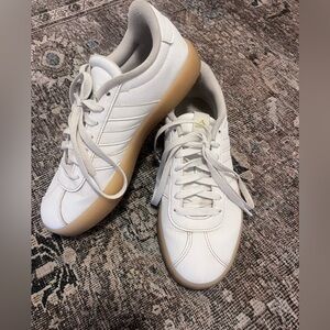 adidas White and Tan Athletic Shoes